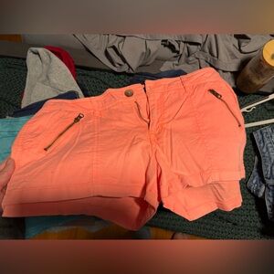 American Eagle Outfitters Coral Cargo Shorts